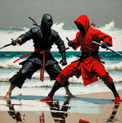 Ninjas-Beach-Training